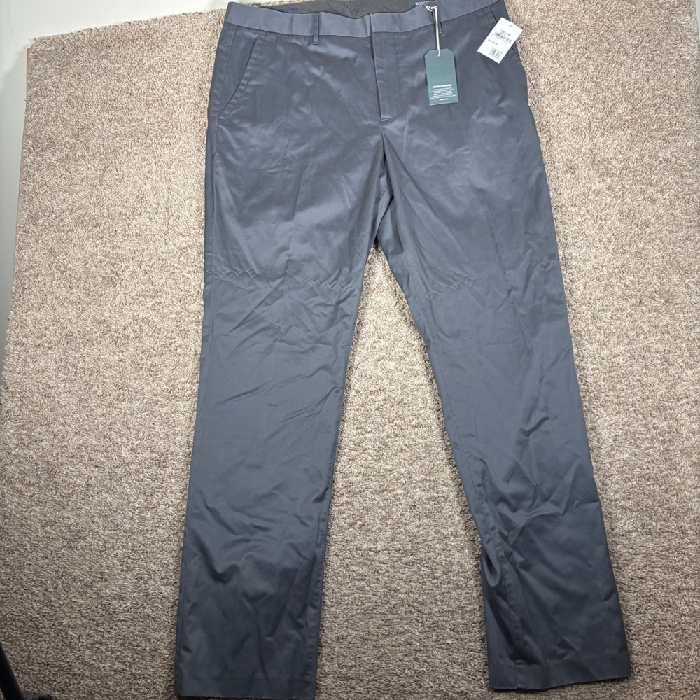 Bonobos Weekday Warriors Mens Grey Straight Leg Non-Iron Dress Pants 38x34 NEW